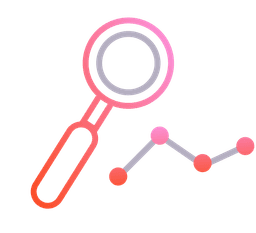 Image of magnifying glass and line chart